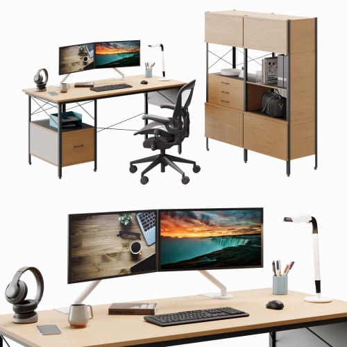 office furniture desk chair shelf 16 AM288