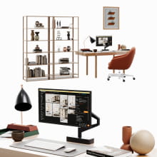 office furniture desk chair shelf 18 AM288
