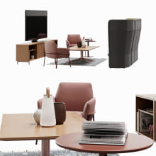 office furniture armchair table tv 33 AM288