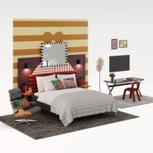 modern bedroom furniture set 009 AM309