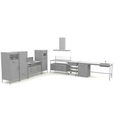 kitchen furniture set 129 AM10 Archmodels