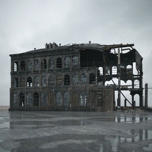 destroyed building 100 AM165 Archmodels