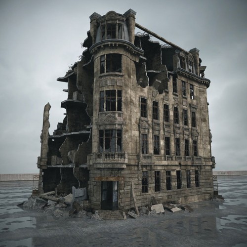 destroyed building 88 AM165 Archmodels