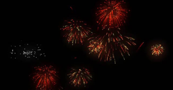 Fireworks in 3ds Max.