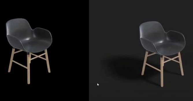 Rendering Models With Shadows on Transparent Background 