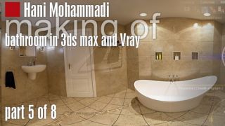 Creating a bathroom in 3ds max - 5 of 8