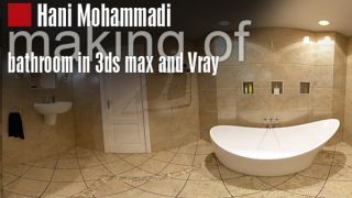 Creating the bathroom in 3ds max - 1 of 8