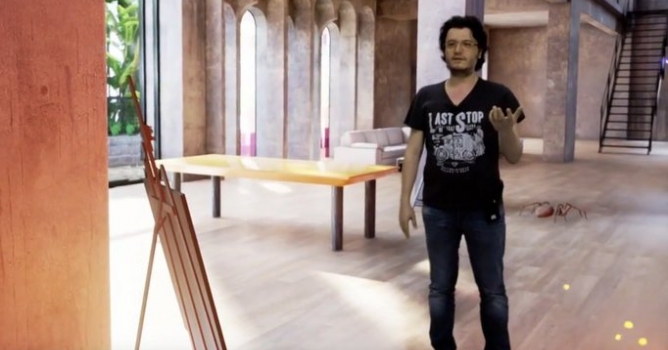 Evermotion interior as a realtime TV studio