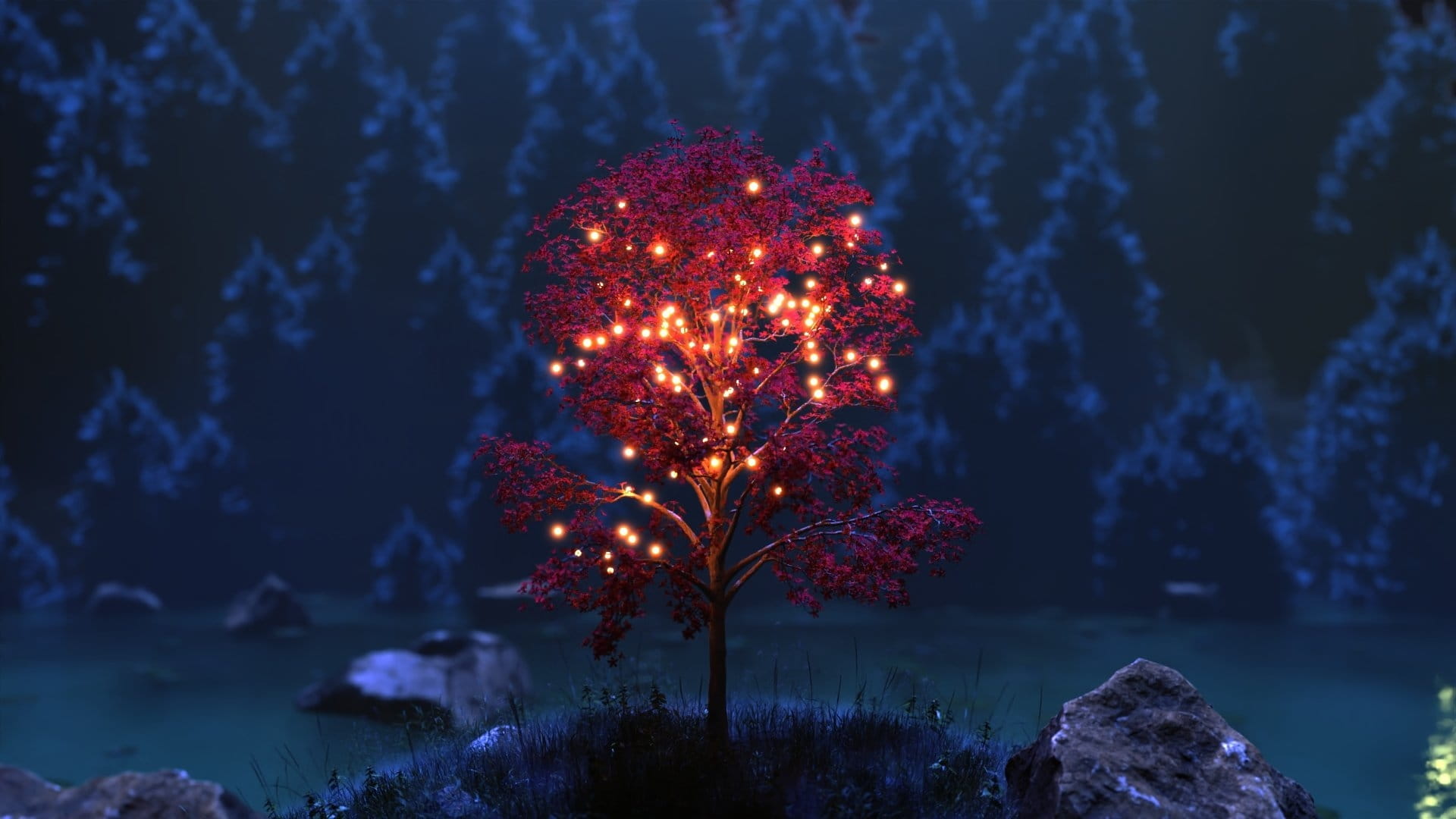 Creating Fairy Tale Tree Scene in Blender