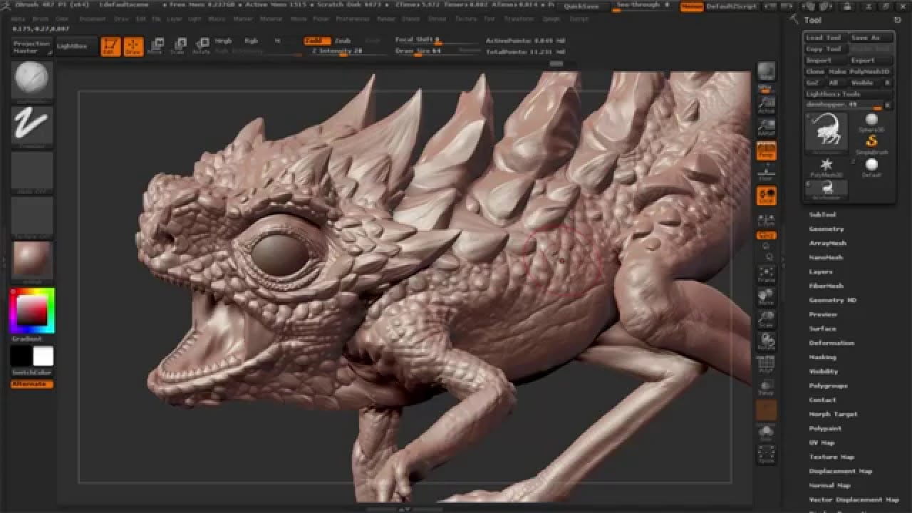 Learn how to easily exaggerate details in Zbrush