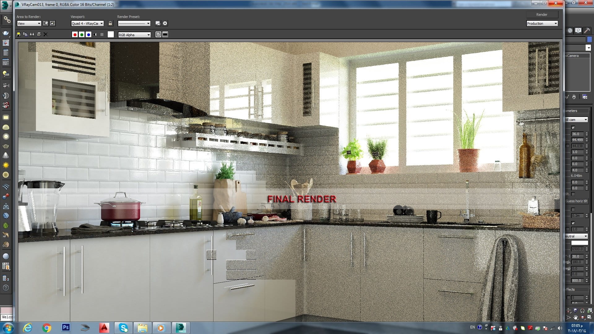 3ds Max And V Ray Making Of White Kitchen Evermotion