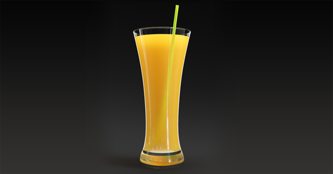 Orange juice in 3ds max and V-Ray