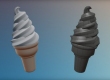 Model an ice cream cone in Blender