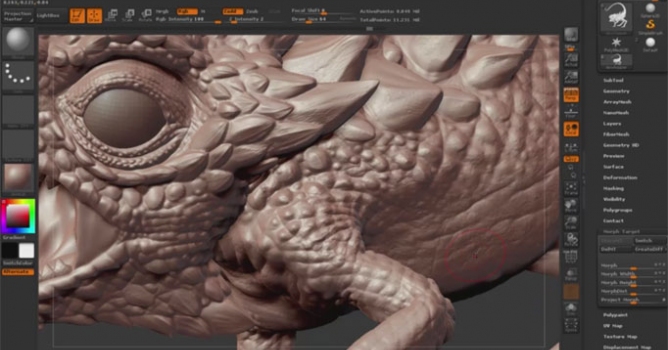 exaggerate sculpted shapes in zbrush