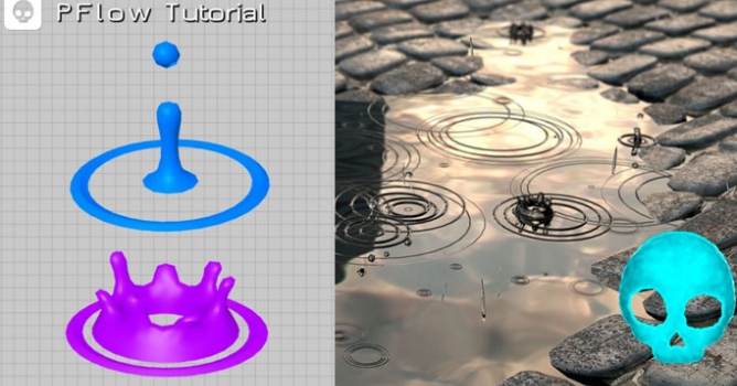 Advanced Rain with Particle Flow