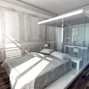 White Hotel Room concept