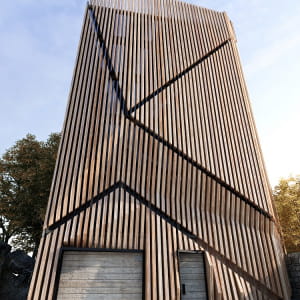 wooden house, (slice)