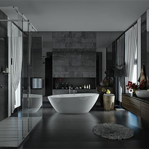 the bathroom