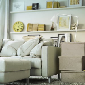A living room based on an ikea real image