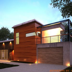 Detached house exterior rendering