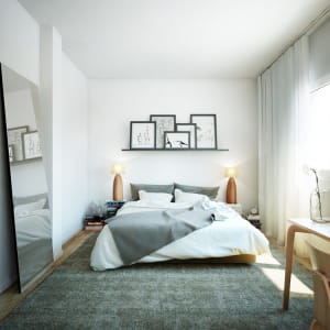 Interior visualizations of townhouses in Madrid
