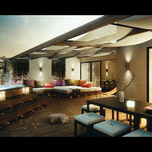Penthouse terrace - interior design concept