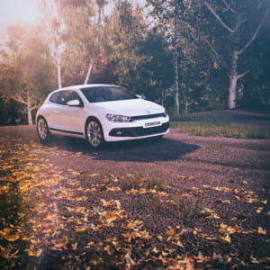 Car in the woods - Vray