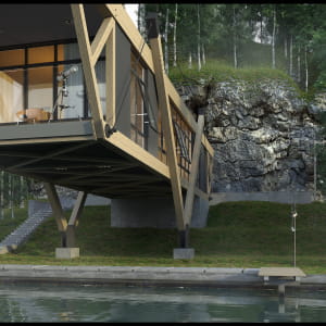 week end home, 3ds max , vray ,Ps