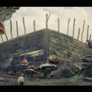 Mushroom village | Photomanipulation