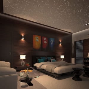 Photo Realistic Visualization of a Modern Bedroom