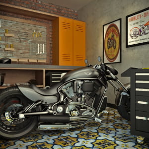 garage harley custom