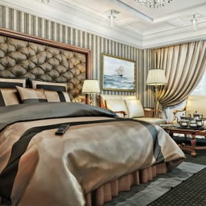 Hotel room with a fireplace !)