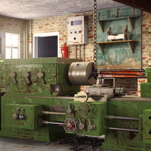 old lath machin