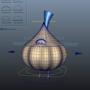 3d model garlic in maya 2013