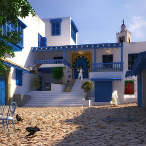 Sidi bou said Tunisia ♥♥♥ 3ds max &amp;vray +photoshop