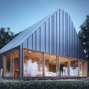 cabin in forest