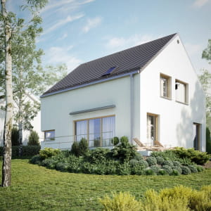 Small modern house.