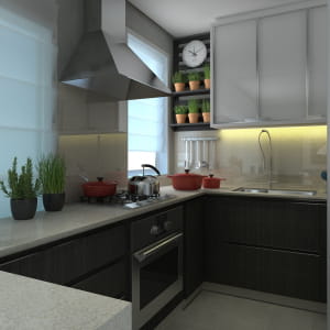 the mini kitchen