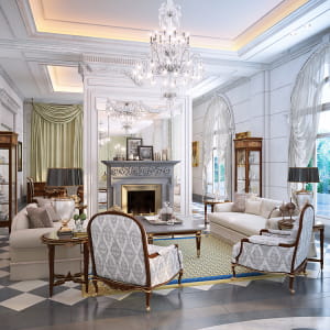 Villa in Switzerland. Interiors.