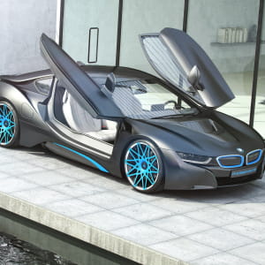 E-Power BMW i8 with new wheels for a wheel manufacturer in Cologne (Germany)
