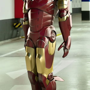 Iron man in parking lot