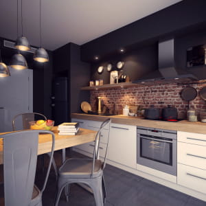 black kitchen