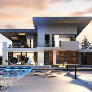 3d visualization for modern house
