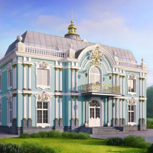 Visualization of a classical mansion.