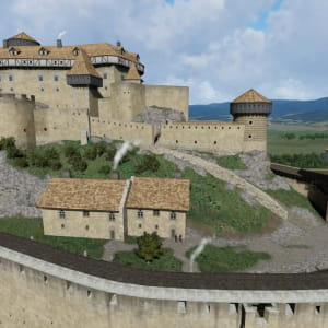 The castle of Szepes (Spišský hrad) in the XVII. century.