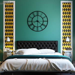 Bedroom design in green colour for St Patricks Day