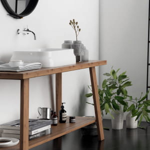 White Minimalist Bathroom