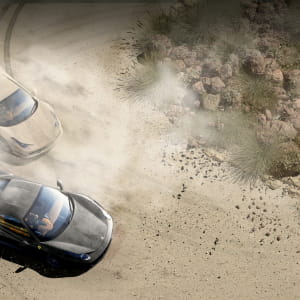 Cars Drifting through the Desert.