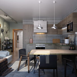 Interior architectural visualization