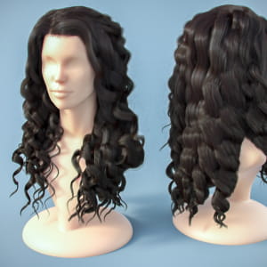 Girl hair render. Type 2